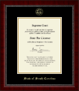 State of South Carolina Gold Embossed Certificate Frame in Sutton