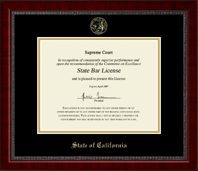 State of California certificate frame - Gold Embossed Certificate Frame in Sutton