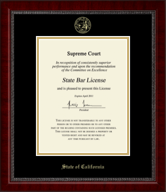 State of California certificate frame - Gold Embossed Certificate Frame in Sutton
