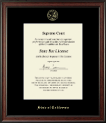 State of California certificate frame - Gold Embossed Certificate Frame in Studio