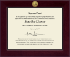 State of California Century Gold Engraved Certificate Frame in Cordova