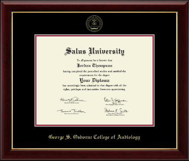 Salus University diploma frame - Gold Embossed Diploma Frame in Gallery