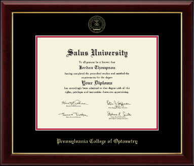 Salus University diploma frame - Gold Embossed Diploma Frame in Gallery