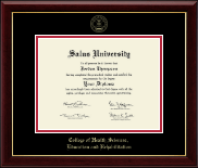 Salus University diploma frame - Gold Embossed Diploma Frame in Gallery