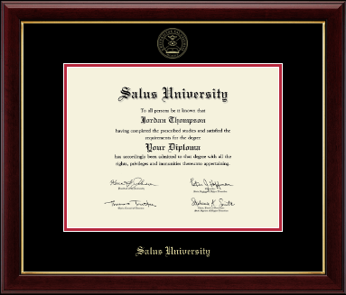 Salus University diploma frame - Gold Embossed Diploma Frame in Gallery