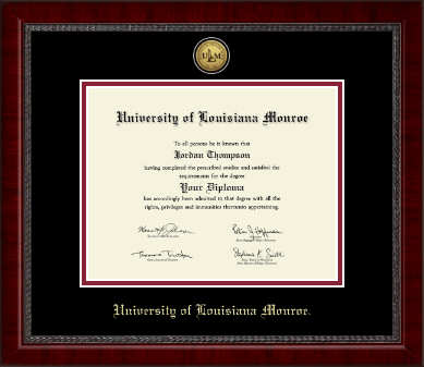 University of Louisiana Monroe diploma frame - Gold Engraved Medallion Diploma Frame in Sutton