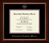 University of Louisiana Monroe diploma frame - Gold Embossed Diploma Frame in Murano