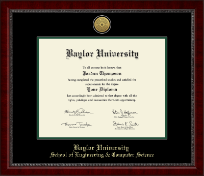 Baylor University diploma frame - Gold Engraved Medallion Diploma Frame in Sutton