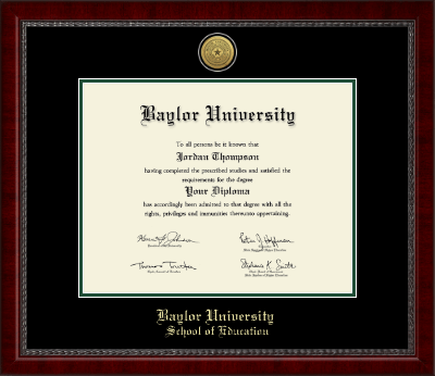 Baylor University diploma frame - Gold Engraved Medallion Diploma Frame in Sutton