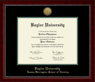 Baylor University diploma frame - Gold Engraved Medallion Diploma Frame in Sutton