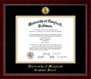 University of Maryland Baltimore diploma frame - Gold Engraved Medallion Diploma Frame in Sutton