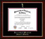 University of Maryland Baltimore diploma frame - Gold Embossed Diploma Frame in Murano