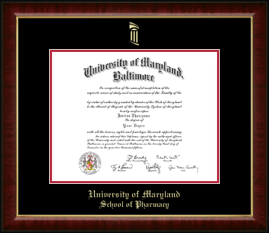 University of Maryland Baltimore diploma frame - Gold Embossed Diploma Frame in Murano