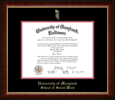University of Maryland Baltimore diploma frame - Gold Embossed Diploma Frame in Murano