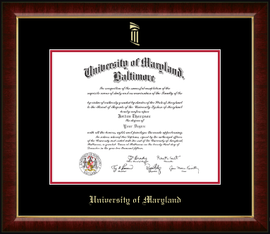 University of Maryland Baltimore diploma frame - Gold Embossed Diploma Frame in Murano