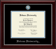 Urbana University Masterpiece Medallion Diploma Frame in Gallery Silver