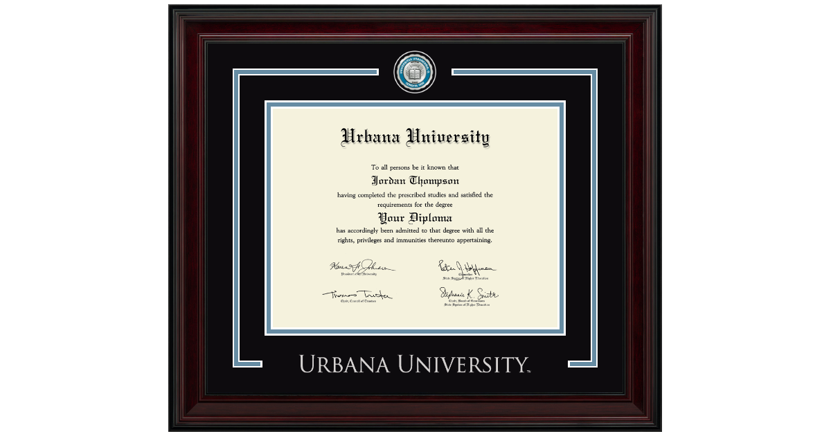Showcase Edition Diploma Frame in Encore Urbana University - Item