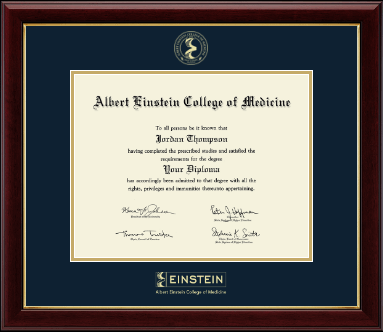 Albert Einstein College of Medicine diploma frame - Gold Embossed Diploma Frame in Gallery