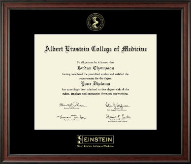 Albert Einstein College of Medicine diploma frame - Gold Embossed Diploma Frame in Studio