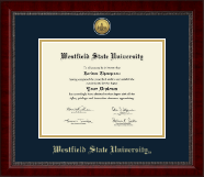 Westfield State University diploma frame - Gold Engraved Medallion Diploma Frame in Sutton