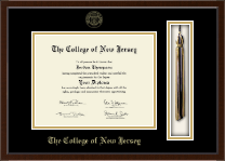 The College of New Jersey diploma frame - Tassel & Cord Diploma Frame in Delta