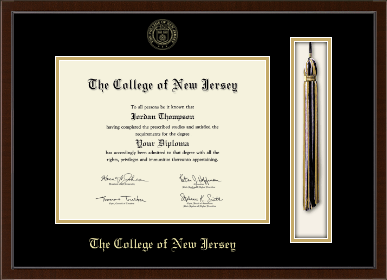 The College of New Jersey diploma frame - Tassel & Cord Diploma Frame in Delta