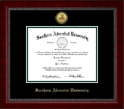 Southern Adventist University Gold Engraved Medallion Diploma Frame in Sutton