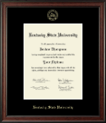 Kentucky State University Gold Embossed Diploma Frame in Studio