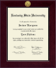Kentucky State University Century Gold Engraved Diploma Frame in Cordova