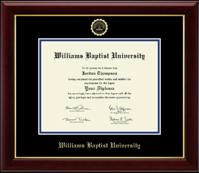 Williams Baptist University diploma frame - Gold Embossed Diploma Frame in Gallery