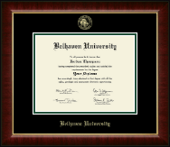 Belhaven University Gold Embossed Diploma Frame in Murano