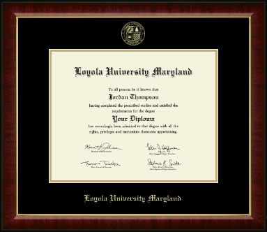 Loyola University Maryland diploma frame - Gold Embossed Diploma Frame in Murano