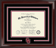 The University of Oklahoma Spirit Medallion Diploma Frame in Encore
