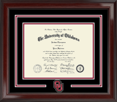 The University of Oklahoma diploma frame - Spirit Medallion Diploma Frame in Encore