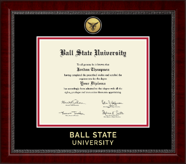 Ball State University diploma frame - Gold Engraved Medallion Diploma Frame in Sutton