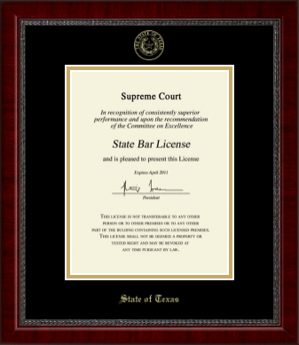 State of Texas certificate frame - Gold Embossed Certificate Frame in Sutton