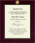 State of Texas certificate frame - Century Gold Engraved Certificate Frame Vertical in Cordova