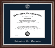University of Mary Washington Silver Embossed Diploma Frame in Devonshire