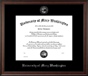 University of Mary Washington Silver Embossed Diploma Frame in Studio