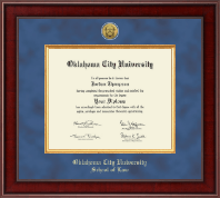 Oklahoma City University diploma frame - Presidential Gold Engraved Diploma Frame in Jefferson