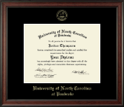 University of North Carolina at Pembroke diploma frame - Gold Embossed Diploma Frame in Studio