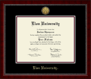 Elon University Gold Engraved Medallion Diploma Frame in Sutton