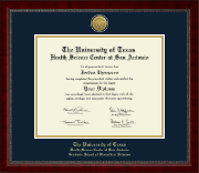 UT Health Science Center at San Antonio diploma frame - Gold Engraved Medallion Diploma Frame in Sutton