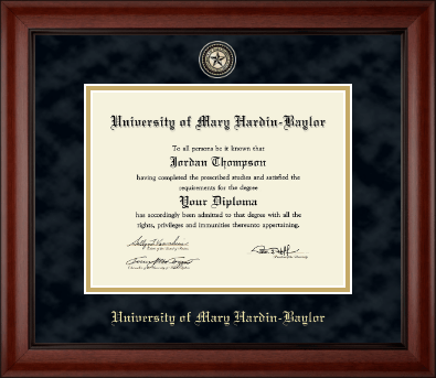 University of Mary Hardin-Baylor diploma frame - Masterpiece Medallion Diploma Frame in Cambridge