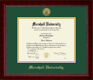 Marshall University diploma frame - Gold Engraved Medallion Diploma Frame in Sutton