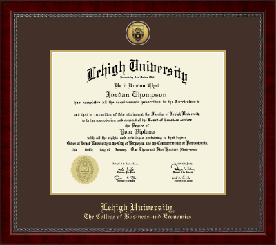 Lehigh University diploma frame - Gold Engraved Medallion Diploma Frame in Sutton