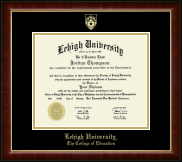 Lehigh University diploma frame - Gold Embossed Diploma Frame in Murano