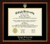 Lehigh University diploma frame - Gold Embossed Diploma Frame in Murano