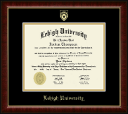 Lehigh University Gold Embossed Diploma Frame in Murano