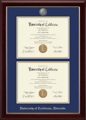 University of California Riverside Masterpiece Medallion Double Diploma Frame in Gallery